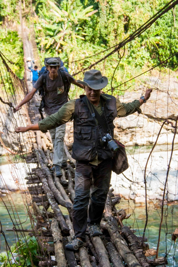 Hanging bridge along the trail